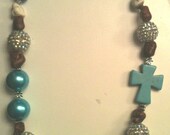 Rodeo Glam Necklace (in Brown & Turqouise)