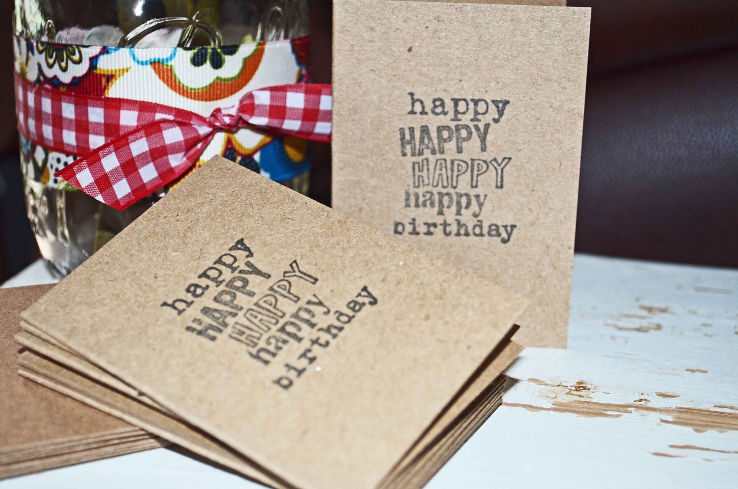 HAPPY BIRTHDAY CARDS - Set 8 Blank Birthday Cards, Small, 2.5 x 3.5 Cards for Everyday Use