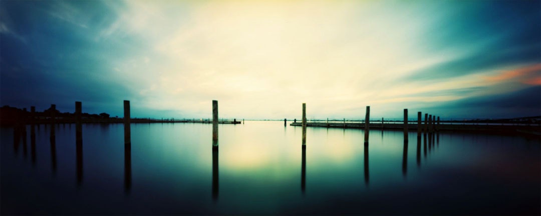 Color Landscape Pinhole Photography Fine Art Print:  6x15 Panoramic Film Photograph, Wall Art and Home Decor