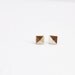 Tiny gold pyramid post earrings - hypo-allergenic everyday dainty modern jewelry