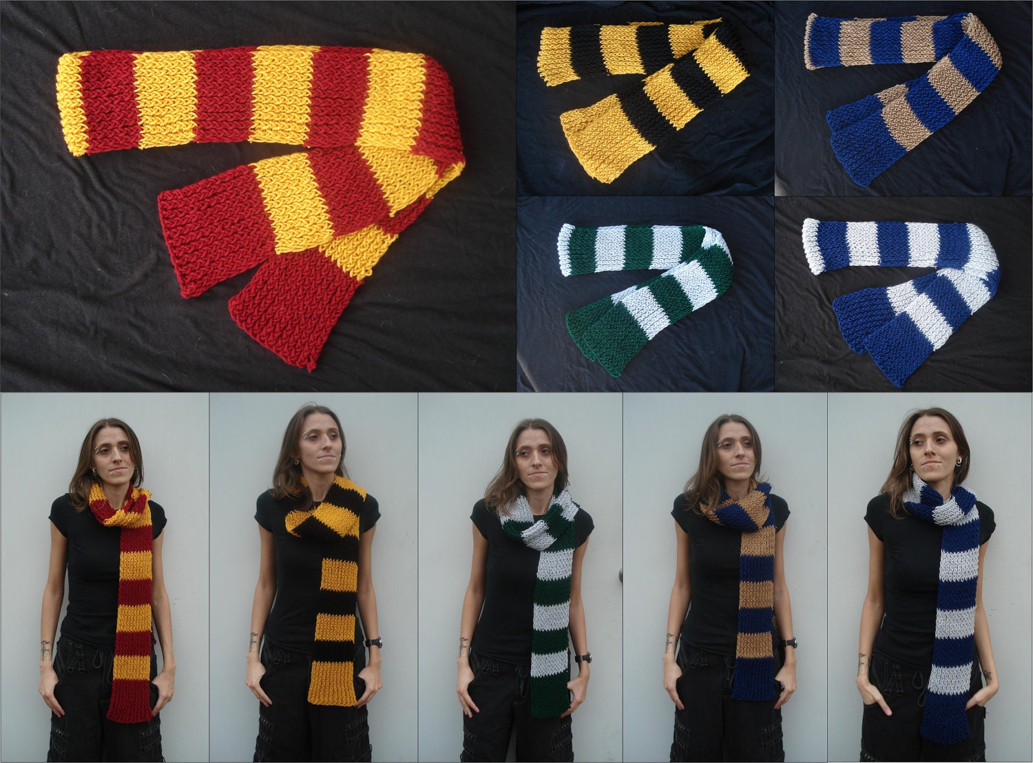 Hogwarts House Colors Influenced Scarves by StarsSpikes on ...