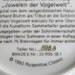 Rosenthal Sammelteller 1992 Gerhard Bluhm Juwelen der Vogelwelt Teller-Nr. 598A