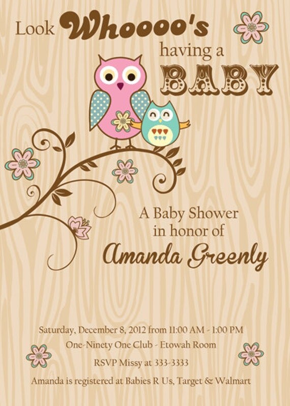 Mama & Baby Owl Baby Shower Invitation - Printable Il_570xn