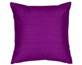 Throw Pillow Cover - Silk Dupioni Decorative Pillow - 16 inch 18 inch or 20 inch Pillow Cushion - Silk Fabric: Bright Purple - CustomSilkCreation Throw Pillow Cover - Silk Dupioni Decorative Pillow - 16 inch 18 inch or 20 inch Pillow Cushion - Silk Fabric: Bright Purple - CustomSilkCreation