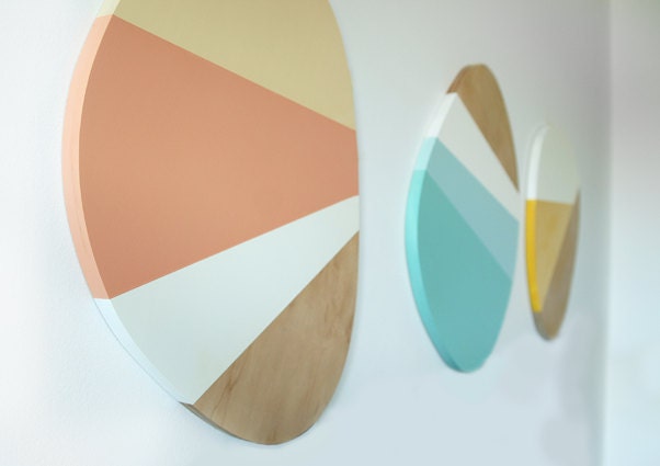 SALE - Painted Wood Board  Wall Hanging Home Decor