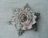 Silver Glitter Snowflake Holiday Hair Fascinator hair clip hair accessory by Changing Seasons