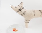 Eco Friendly Cat Toy for Children - Stuffed Fabric Softie Toy - Mascot Soft Plushie Cat Doll