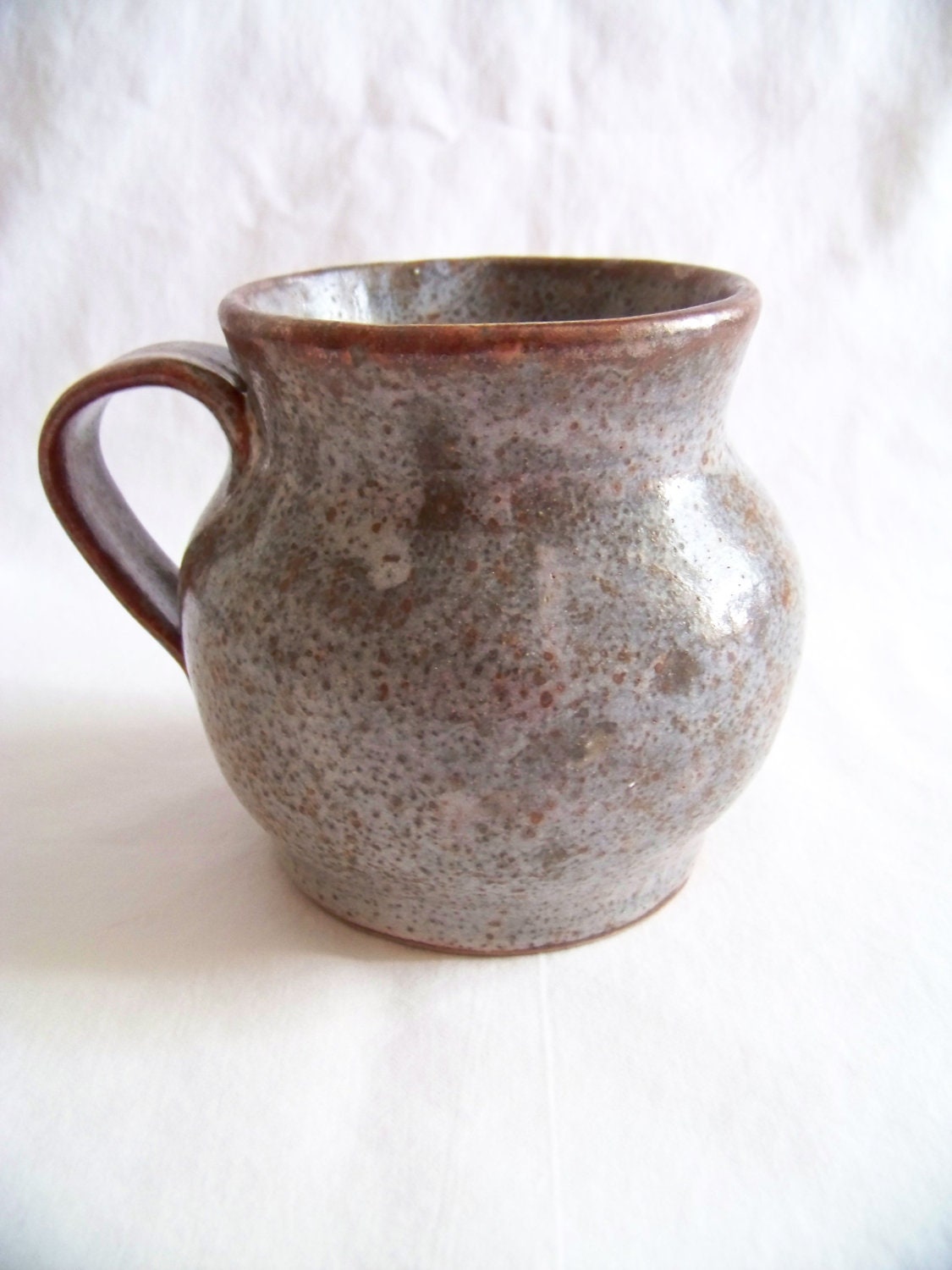 Handmade Earthenware Mug-Blue and Gray with hints of Bronze - themermaidscabinet