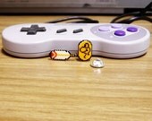 Nintendo Pins - Yoshi coin & Feather set - Super Mario World - Video game 16 bit pixel jewelry (Nerdy / Geeky / Retro)
