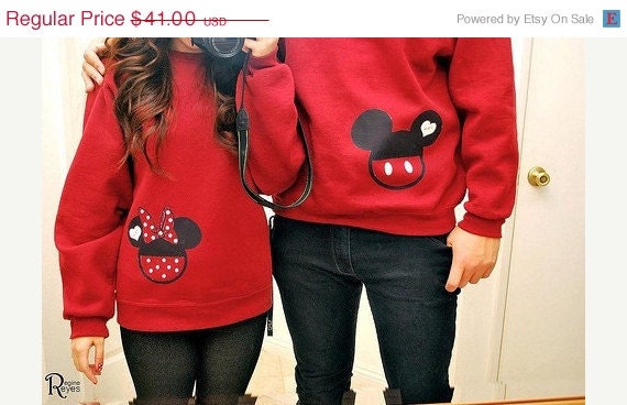 Sale US FREE SHIPPING Mickey Mouse Couple Sweatshirts