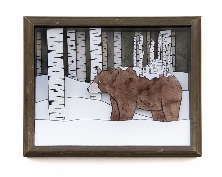 Snow Drifter 8x10 printed shadow box- MADE TO ORDER