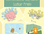 Custom New Baby Nursery Art Print - Personalized Alphabet Print Giclee - Customized Name Art Print - You Choose The Name - Kids Wall Art