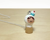 Rainbow Cupcake Plini Doll Necklace