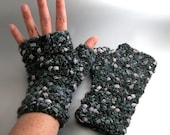 Asphalt - Crochet Fingerless Gloves