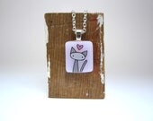 Cute Cat Glass Necklace