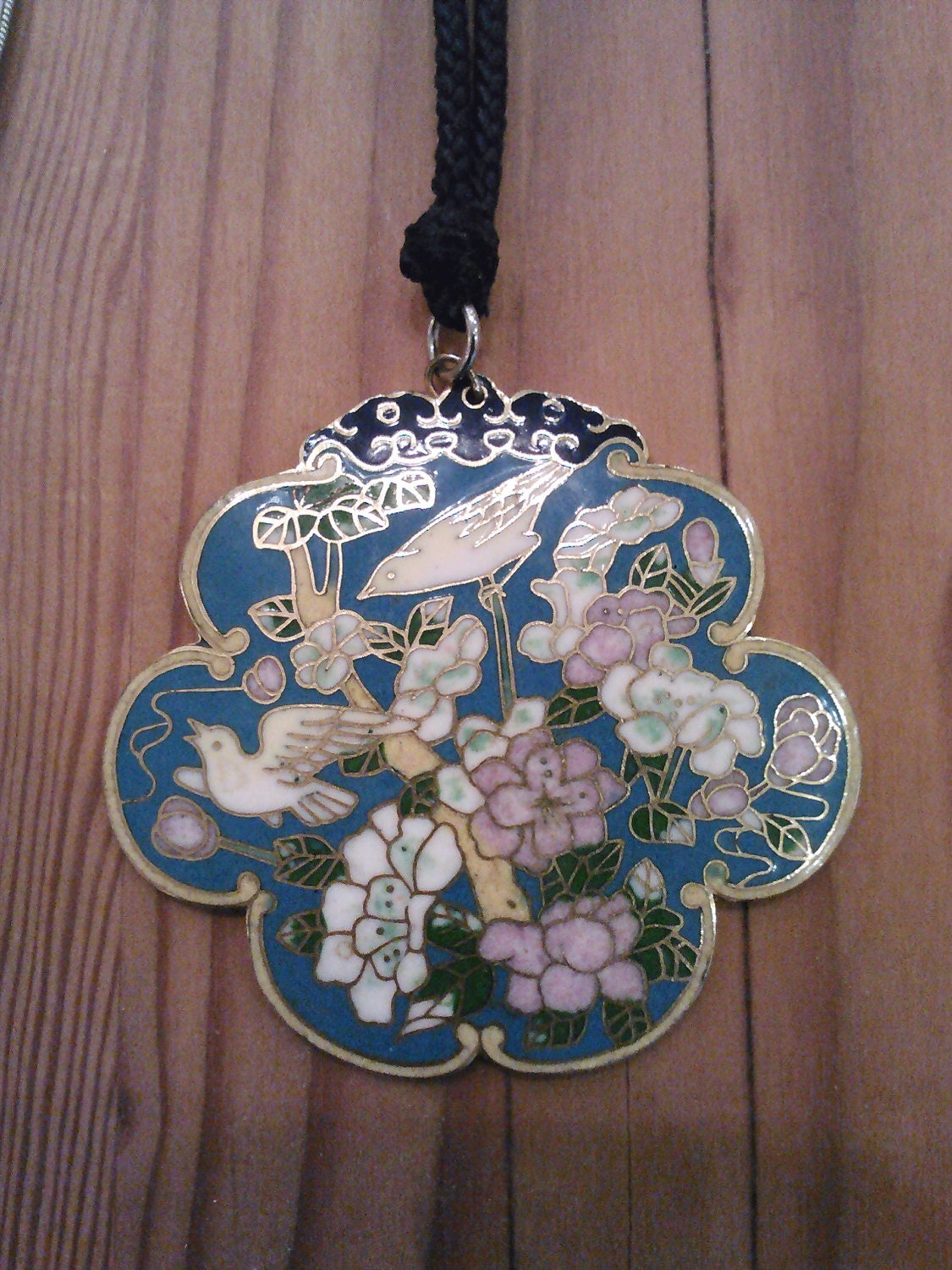 IN STOCK Vintage Decorative Cloisonne Bird Necklace
