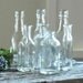 vintage . Miniature Clear Glass Bottles . DIY Wedding Decorations / Mini Flower Vases