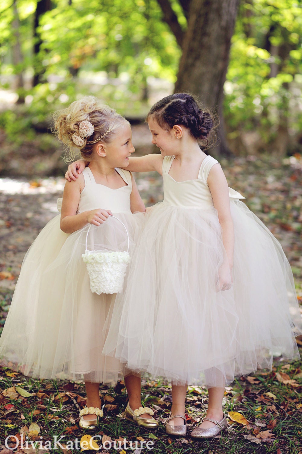 Champagne Flower Girl Dress