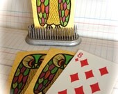 Vintage Retro Mod Owl Playing Cards - Yellow Background (Pack of 6)