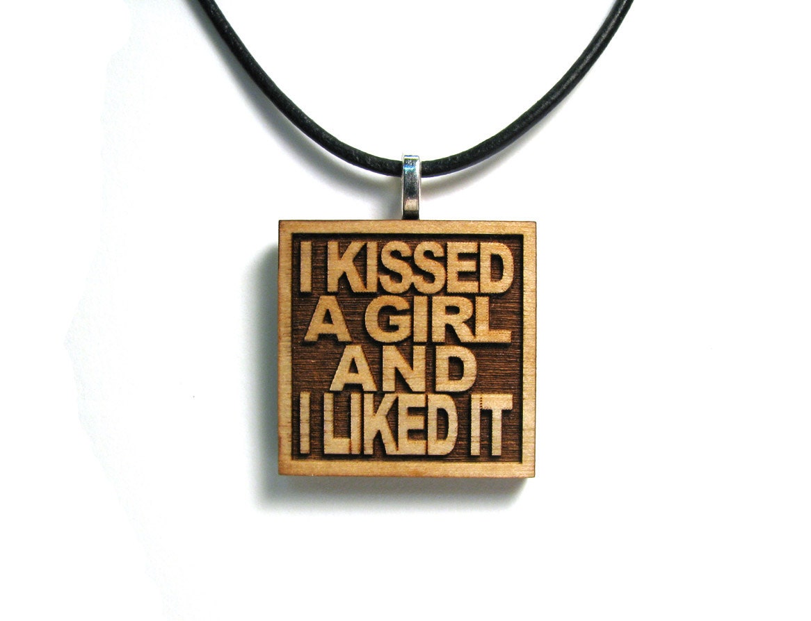 Katy Perry Necklace - I Kissed A Girl And I Liked It- JukeBlox Music Lyric Pendant