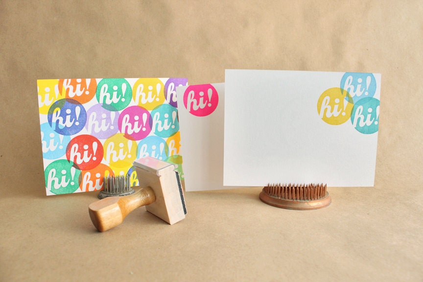 Hi rubber stamp