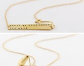magic is something you make - 16" 18k gold vermeil fortune cookie necklace with fortune message at clasp