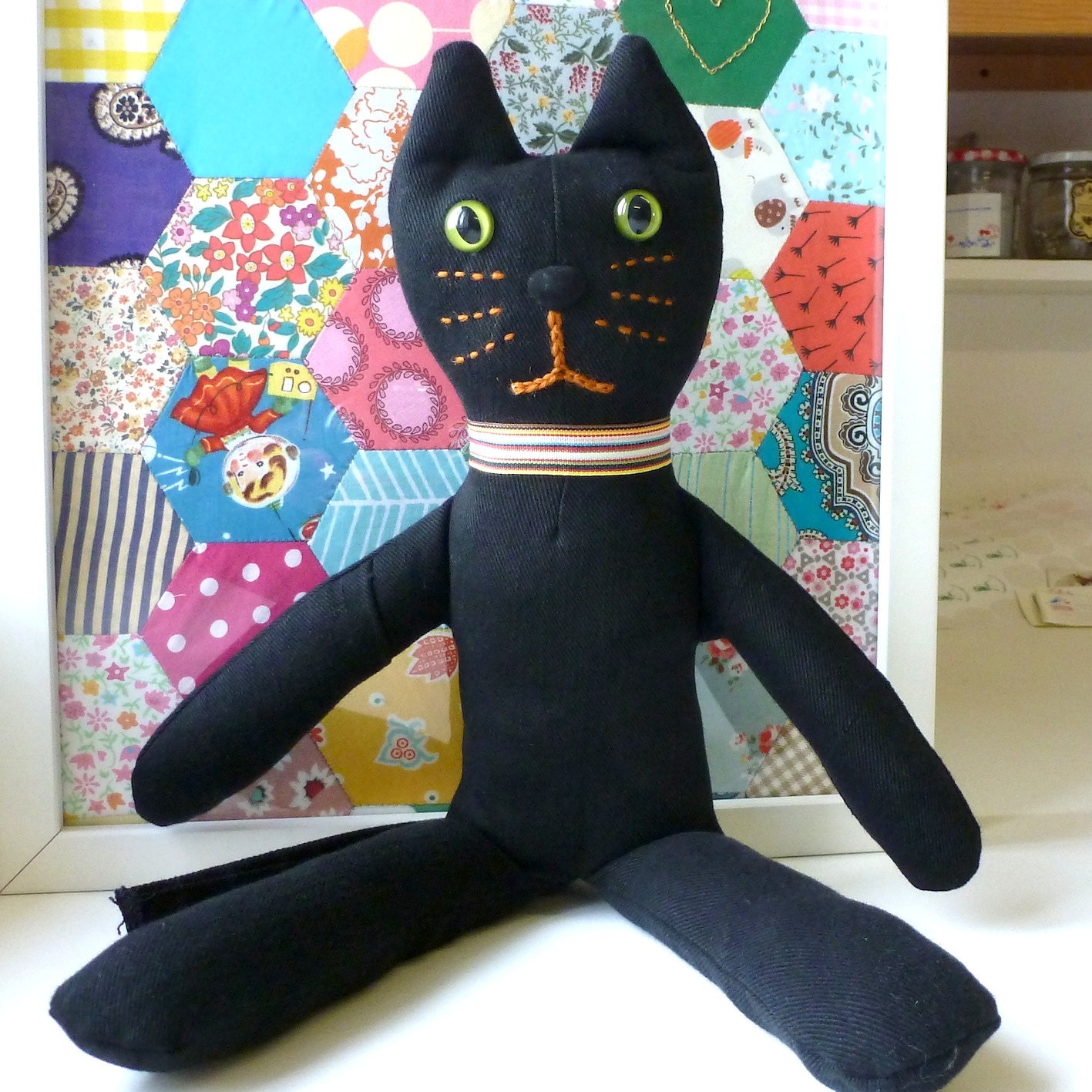 Cat Meeow With Multi Colour Collar