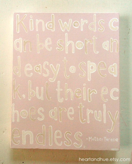 Mother Teresa Quote (11x14 Canvas)
