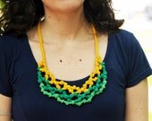 Green & Goldenrod TeePearls Lace necklace