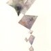 Hummingbird watercolor painting-  print "Hummingbird Diamonds" watercolor, geometric decor, geometric, bird, muted,feathers,pattern