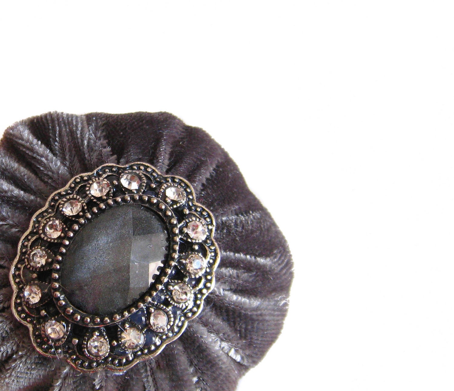 OOAK Gray Emery Pincushion - For sharp, clean sewing, quilting needles and pins