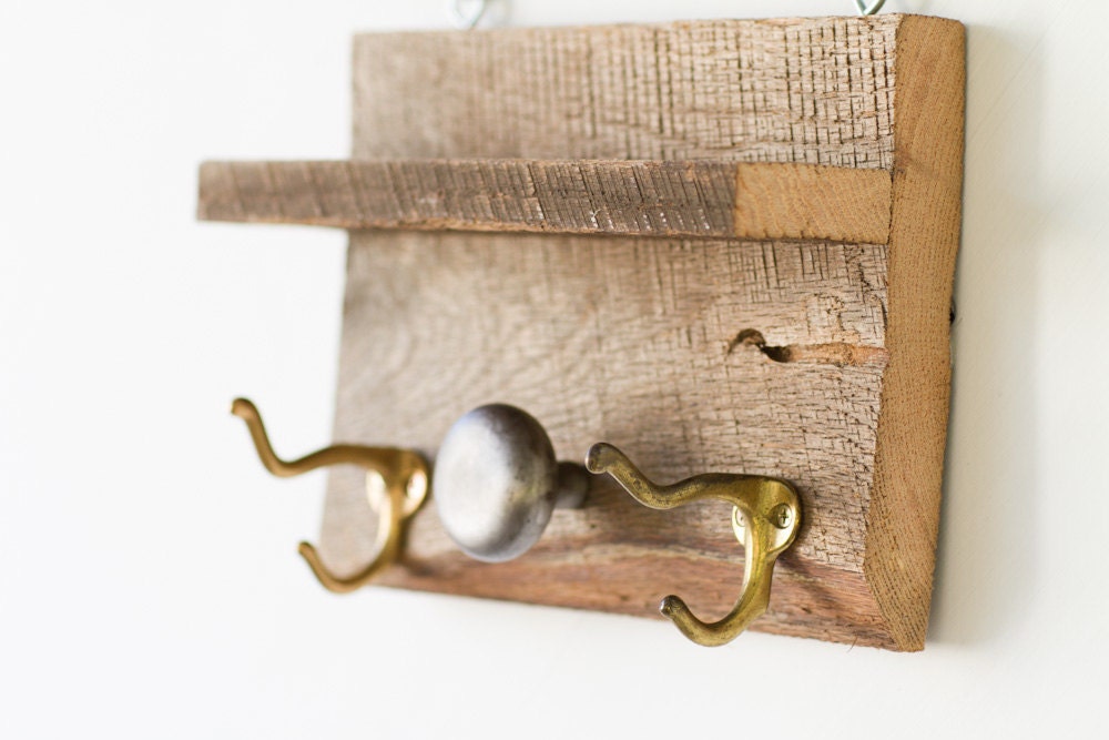 Space Saver Barnwood Apron Hanger and Coat Rack