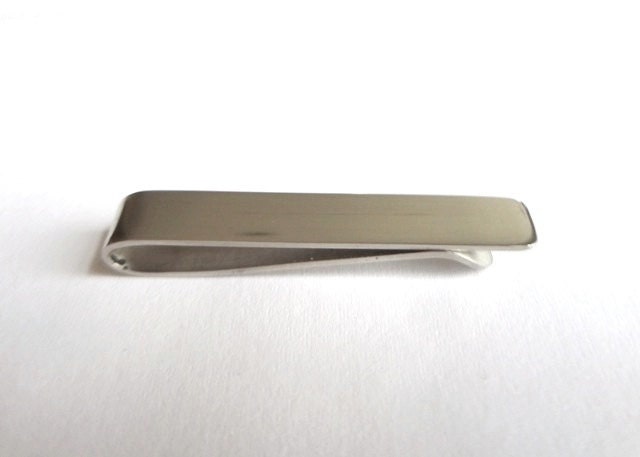 Monogrammed skinny tie clip Groomsmen gifts for him