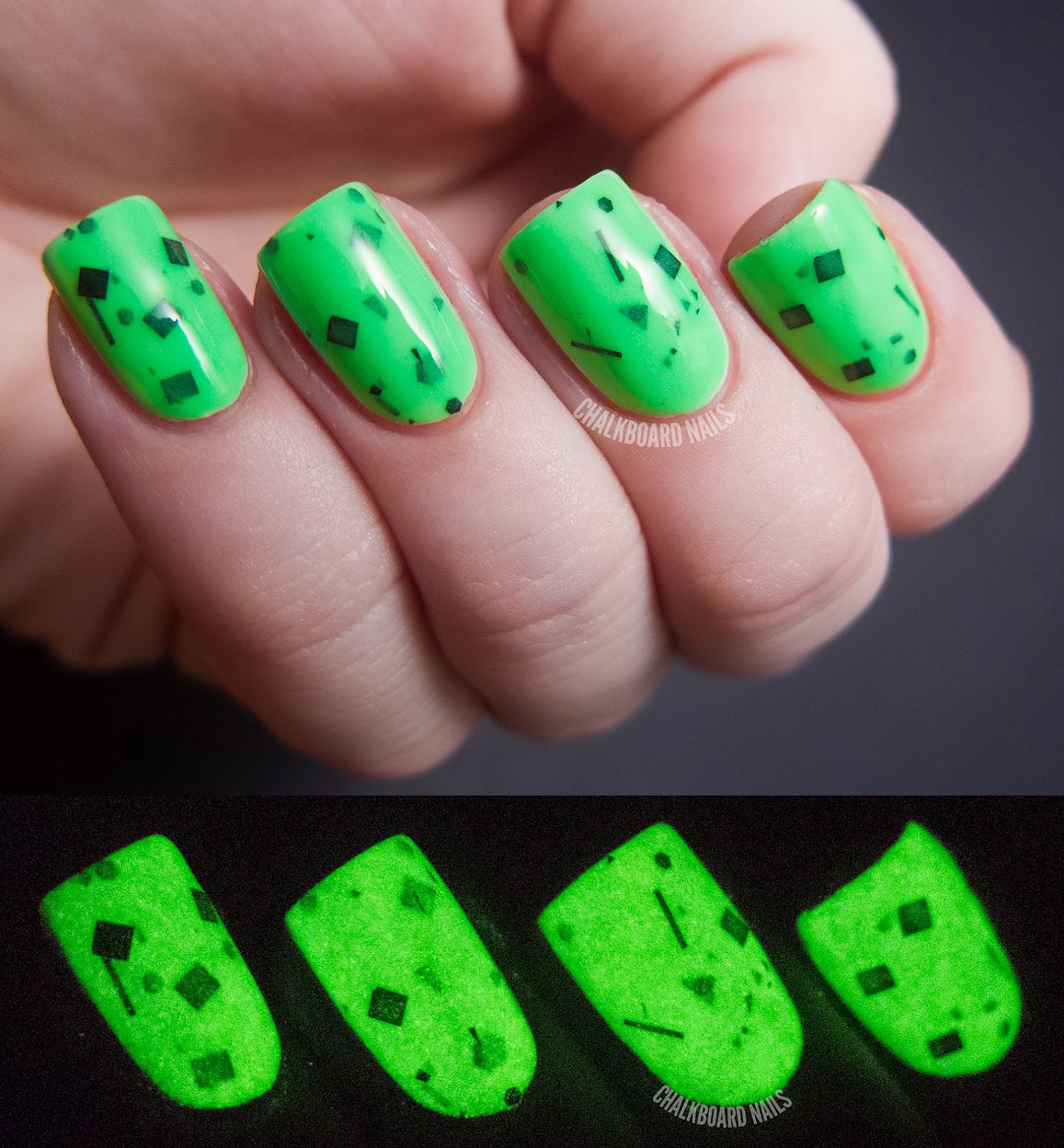 Radioactive - Glow In The Dark Neon Green Nail Polish- 0.5 oz Full Sized Bottle