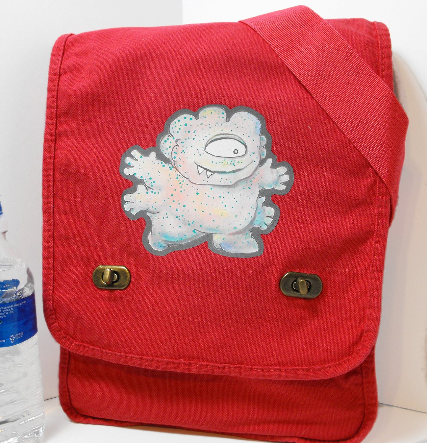 Field Messenger Bag Happy Huggy Monster Print