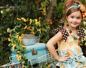 M2M Fall Darjeeling Maxi Dress by Bleu Bird Designs Chunky Necklace