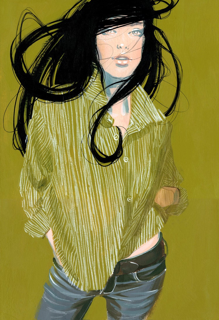 Boyfriend Shirt - Fine Art Print by Jonny Ruzzo - 13" x 19" Edition of 50