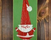 1950s Vintage Santa Claus Graffiti Art Xmax Holidays Christmas Painting - Green
