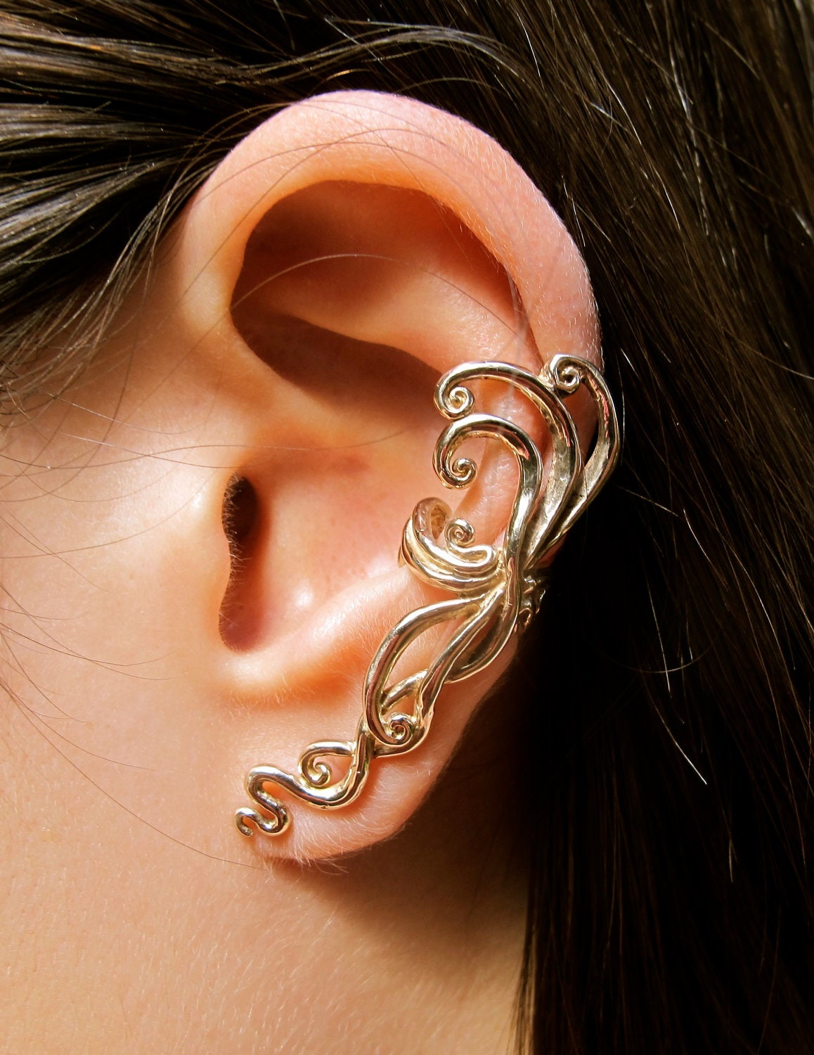 Bronze Siren's Song Ear Cuff