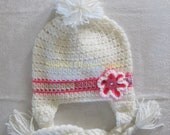 White Crochet Hat - Baby Hat - Child's Hat