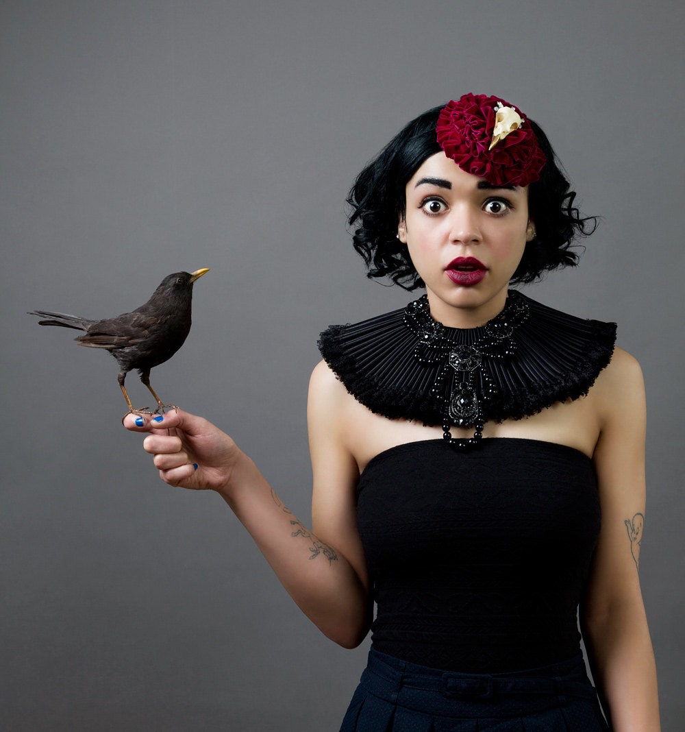 The Majestic Magpie Skull Hat "Queenie"