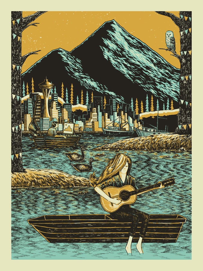 Bumbershoot 2012 Art Print // 18x24 ScreenPrint