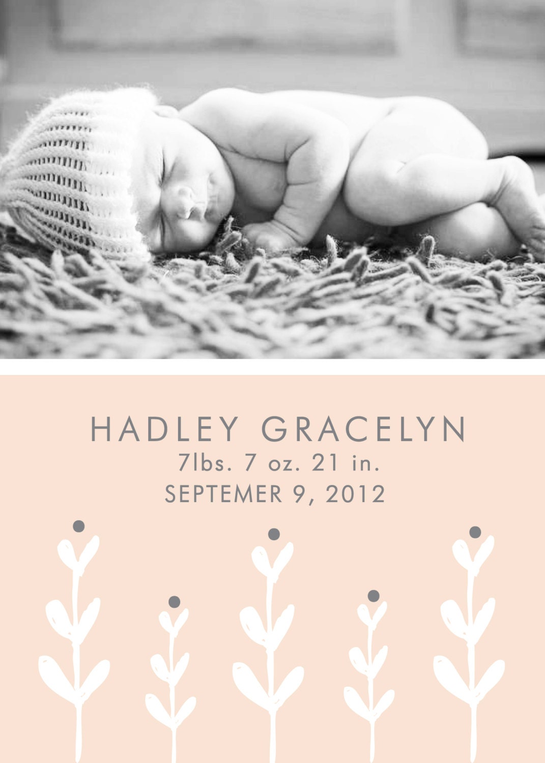 Custom Printable Birth Announcement