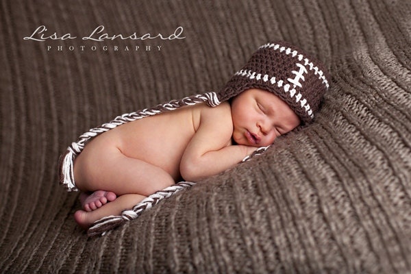 Football, Halloween Costumes, Photography Prop,Football Hat, Baby, Newborn, Gift...You choose Newborn, 0-3 months...Photography Prop