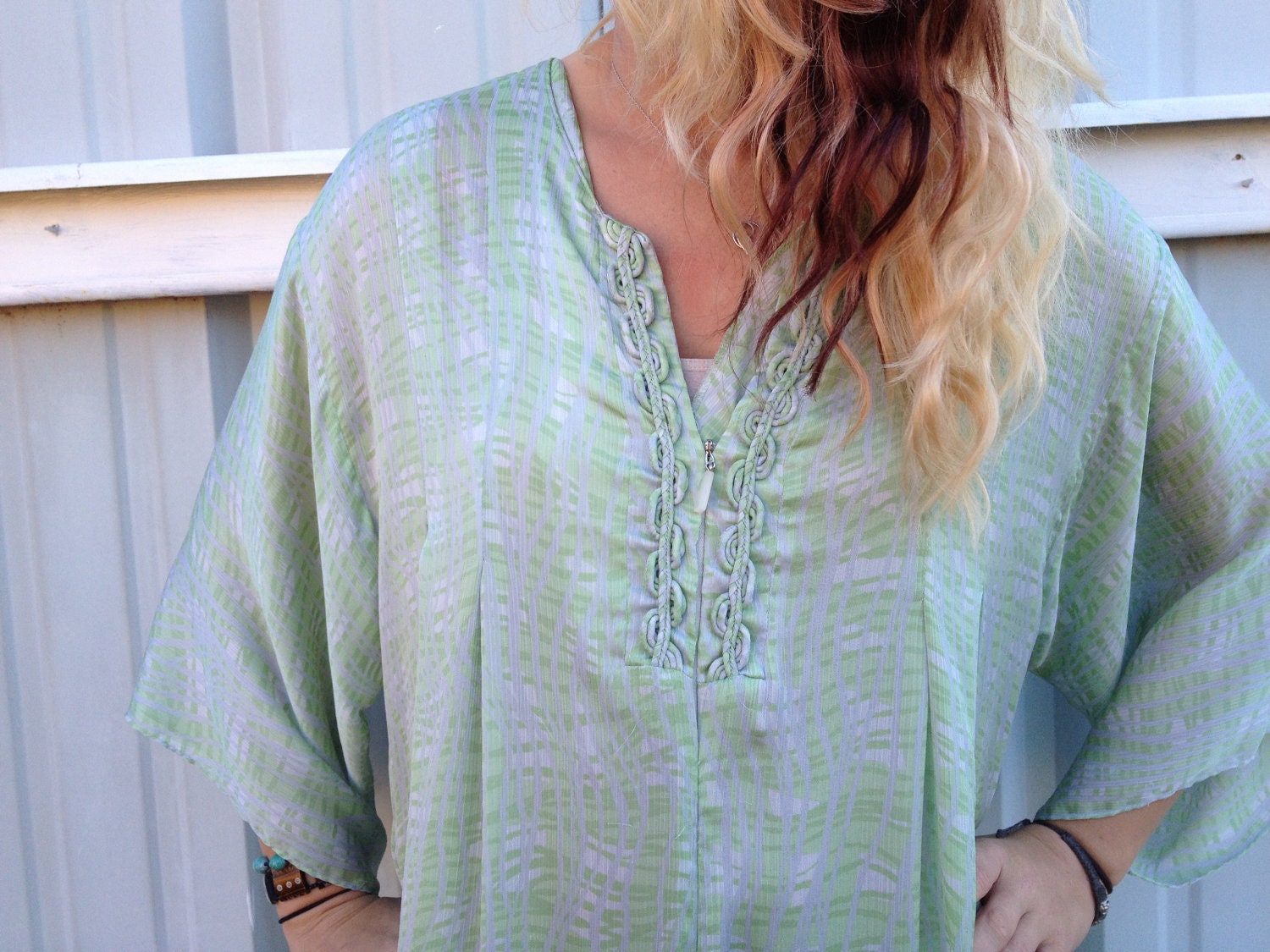 Oscar De La Renta Coverup Tunic Dress Maxi