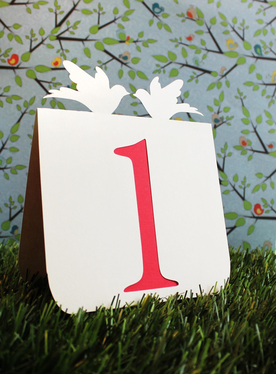 Wedding Table Numbers Double Dove 1 to 25