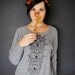 Wolf Totem - womens long sleeve raglan pullover Modern Wolf Wolves Boho - by Bark Decor