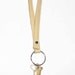 Cream Deerskin Key chain with Bone Pendant on Key Ring Handmade