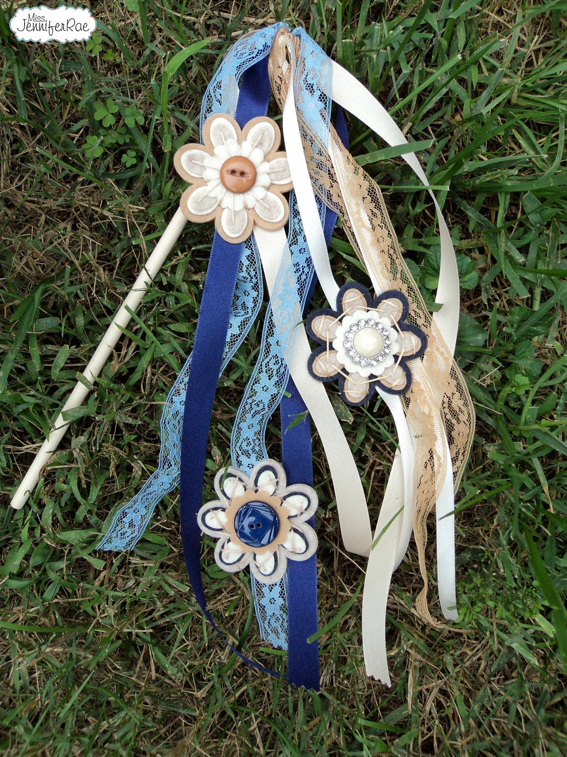 Custom Color Flower Girl Ribbon Wand