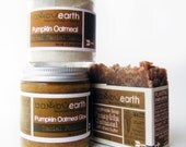 Gift Pumpkin Facial Care Set : Pumpkin Oatmeal Face Scrub, Pumpkin Oatmeal Soap, Pumpkin Oatmeal Facial Mask